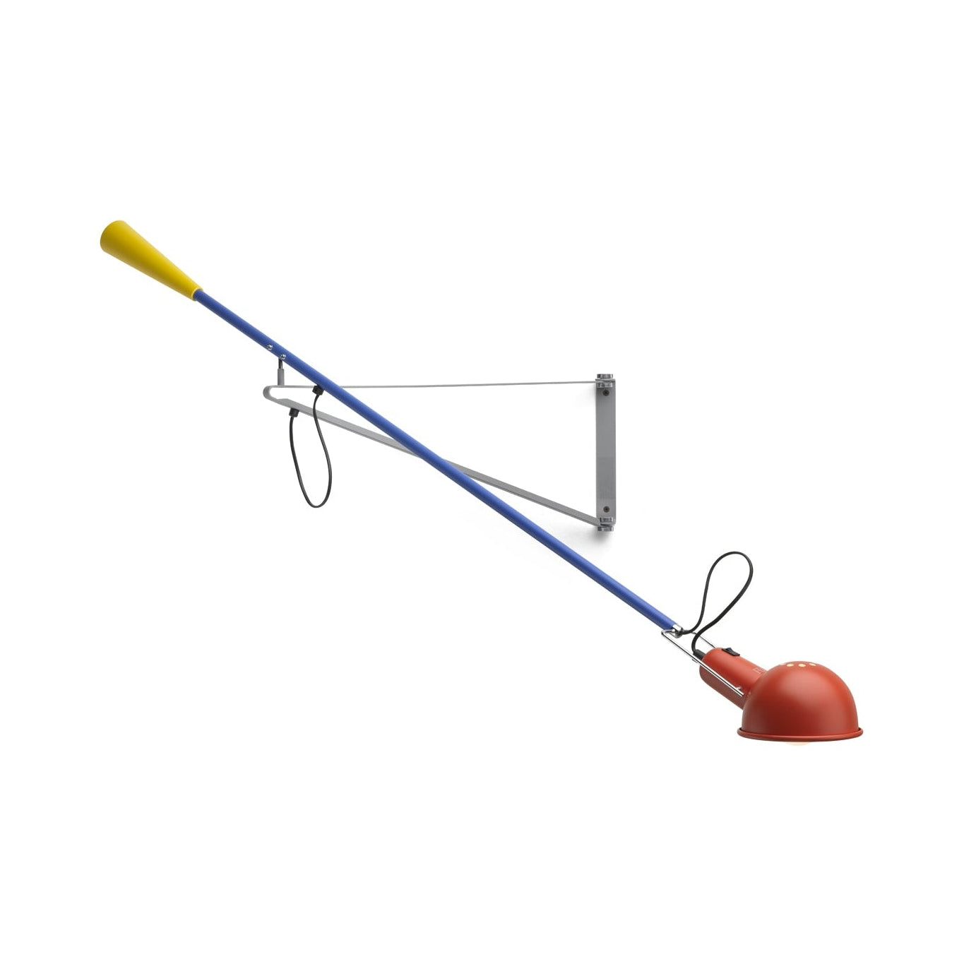 Wall lamp with arm 265 CHROMATICA red with blue and yellow