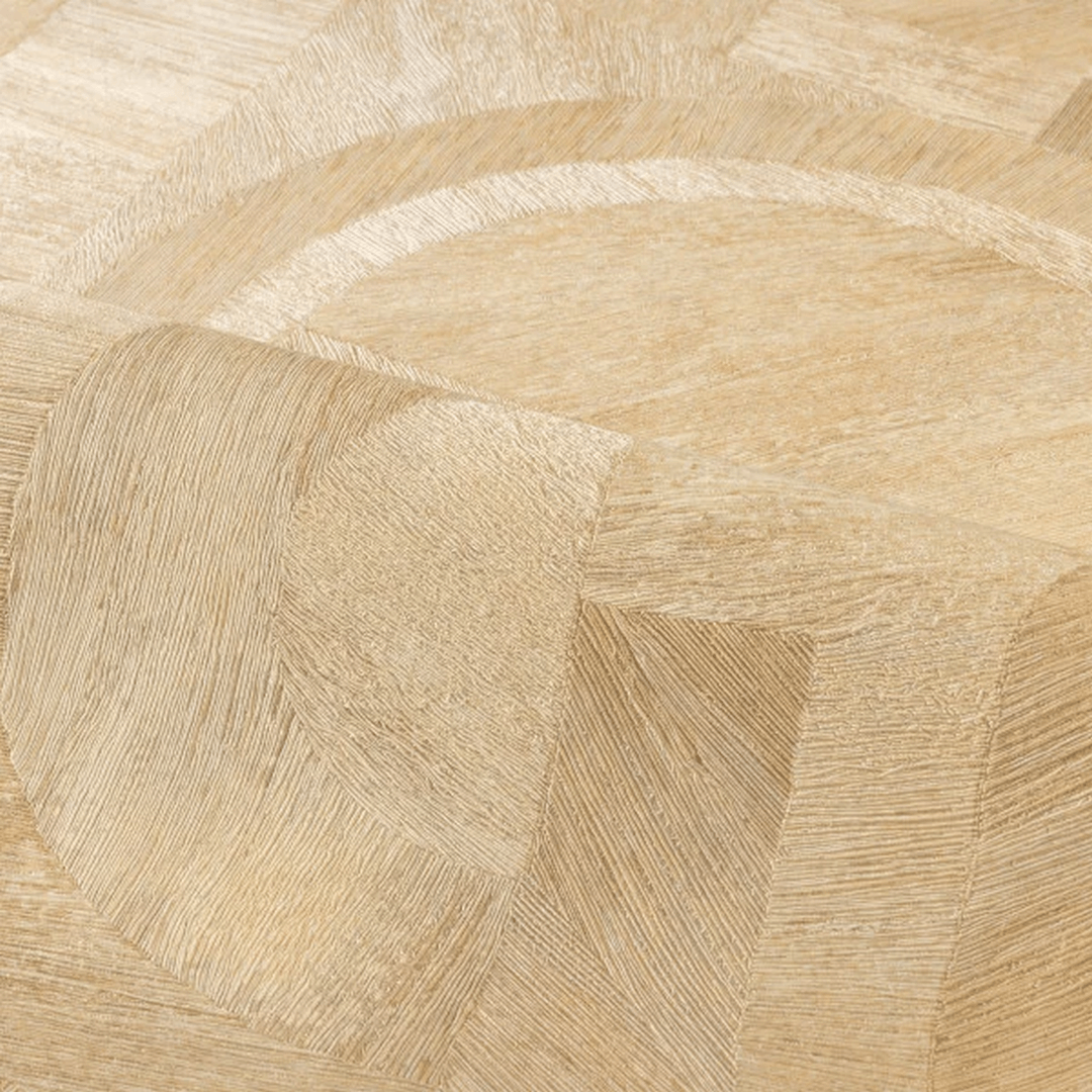 Tapete mit einem von der Intarsientechnik inspirierten Muster INTARSIA - PAILLE goldbeige