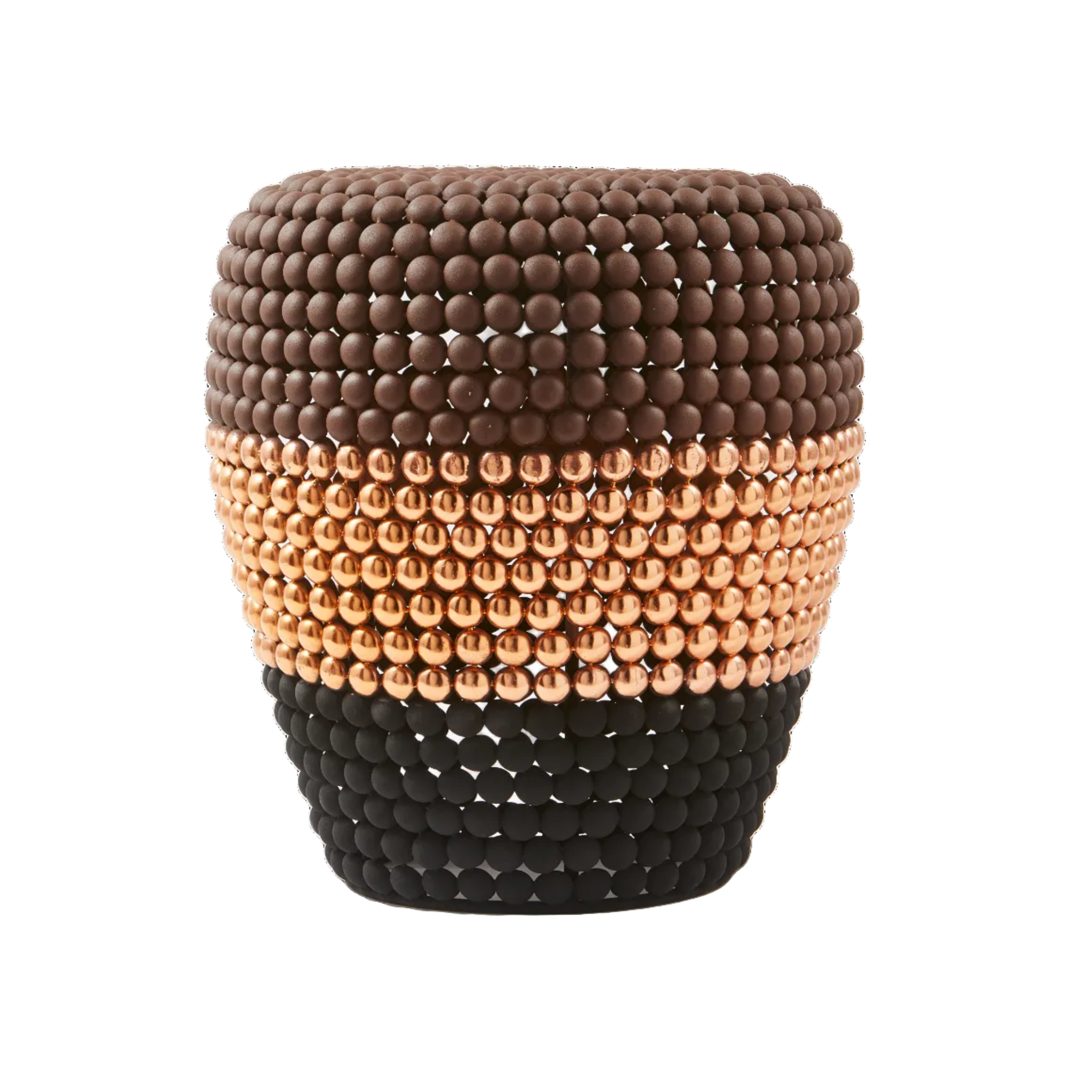 DOT stool brown with copper and black