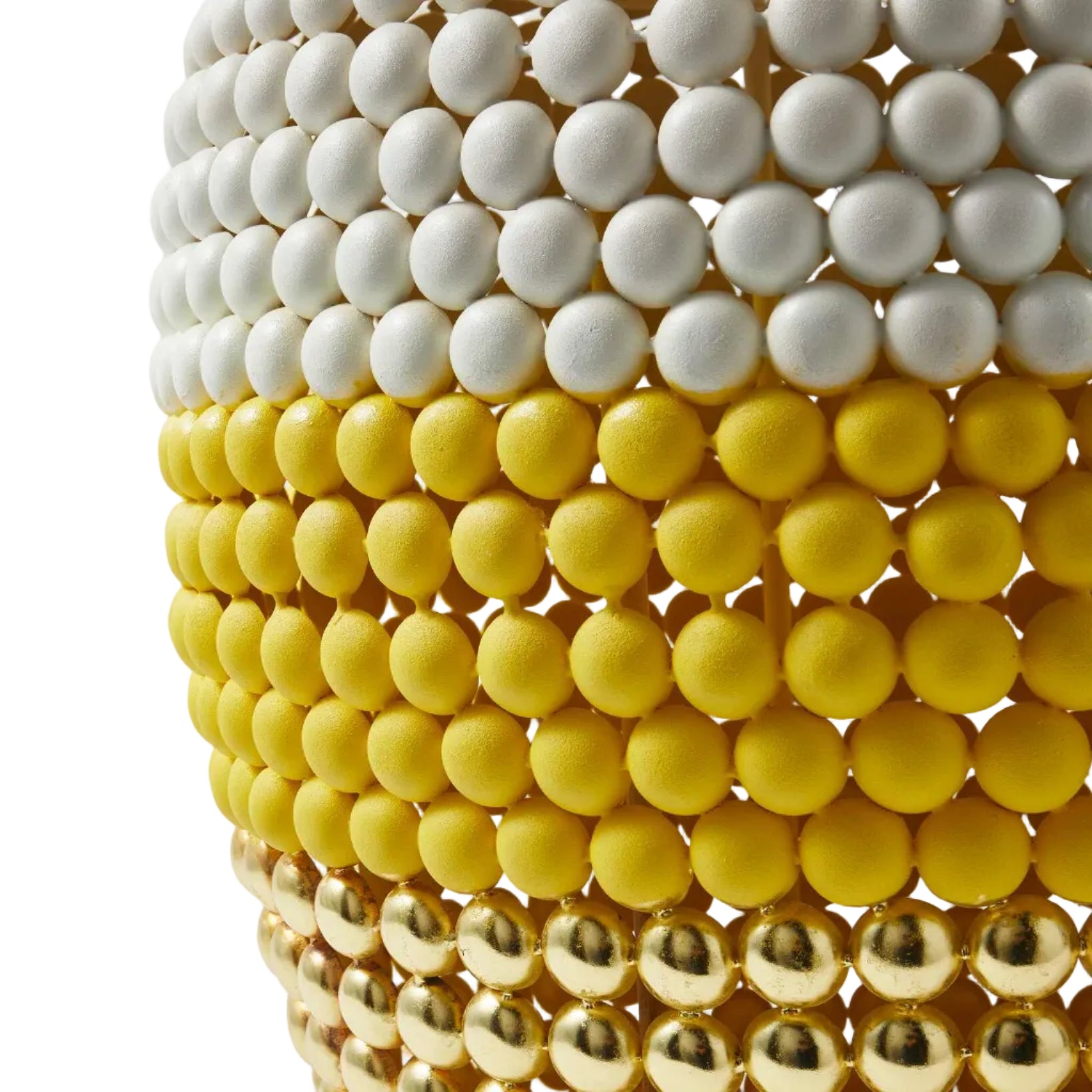 DOT stool white with yellow and gold
