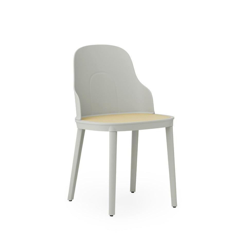 Allez PP chair warm gray with wicker