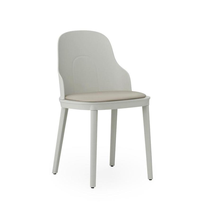 Allez PP Stuhl warm grau mit Ultra -Leder -Polster