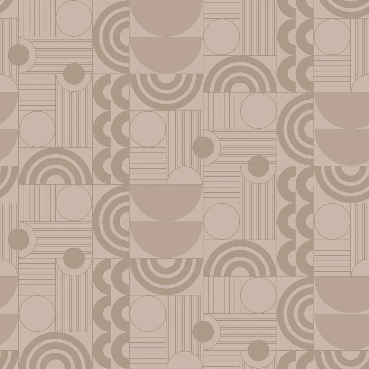 Non-woven paper wallpaper with a geometric pattern COSMOPOLITAN in powder pink