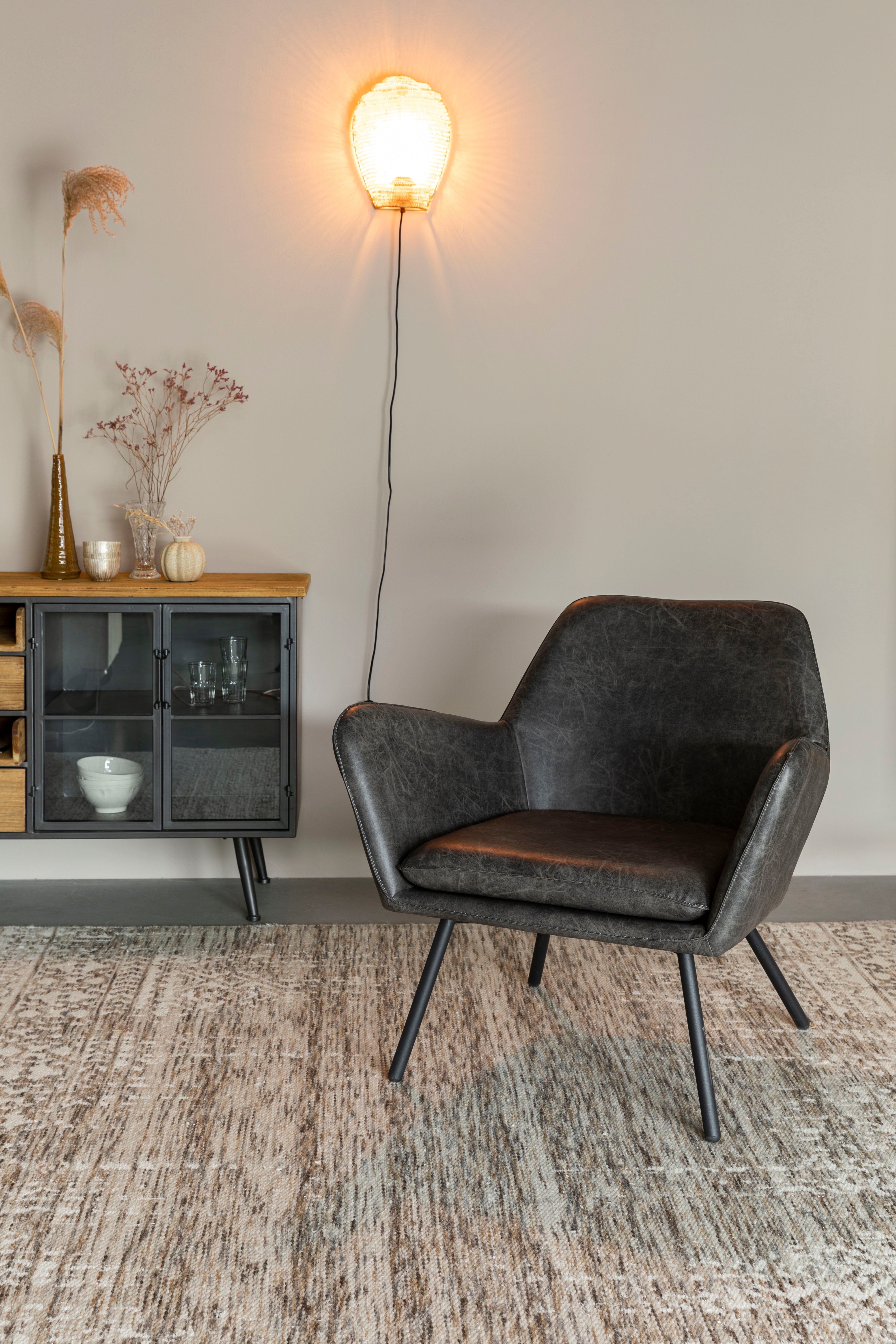 Dark gray ecosary voucher armchair