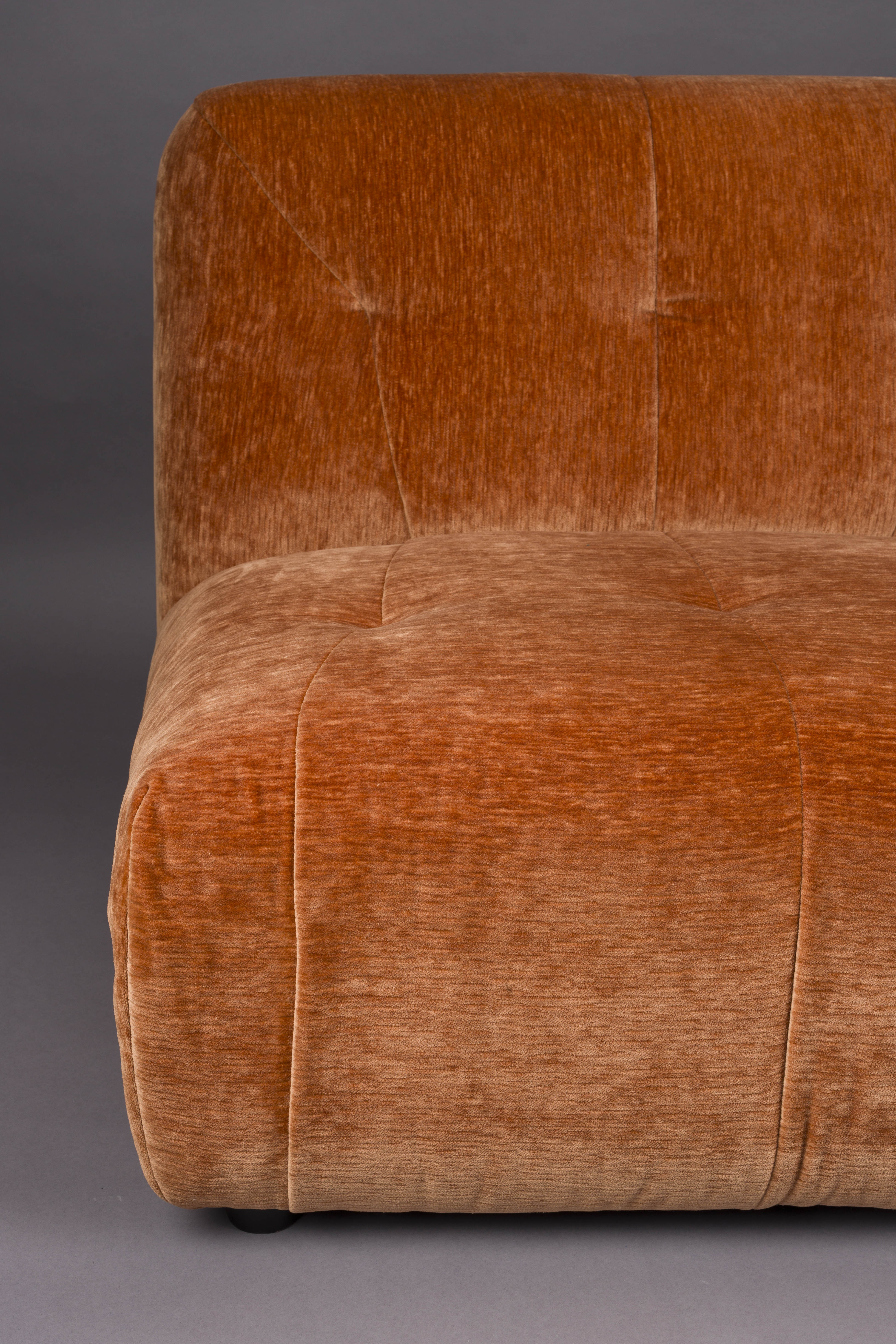GIADA modular sofa - central element brown velvet