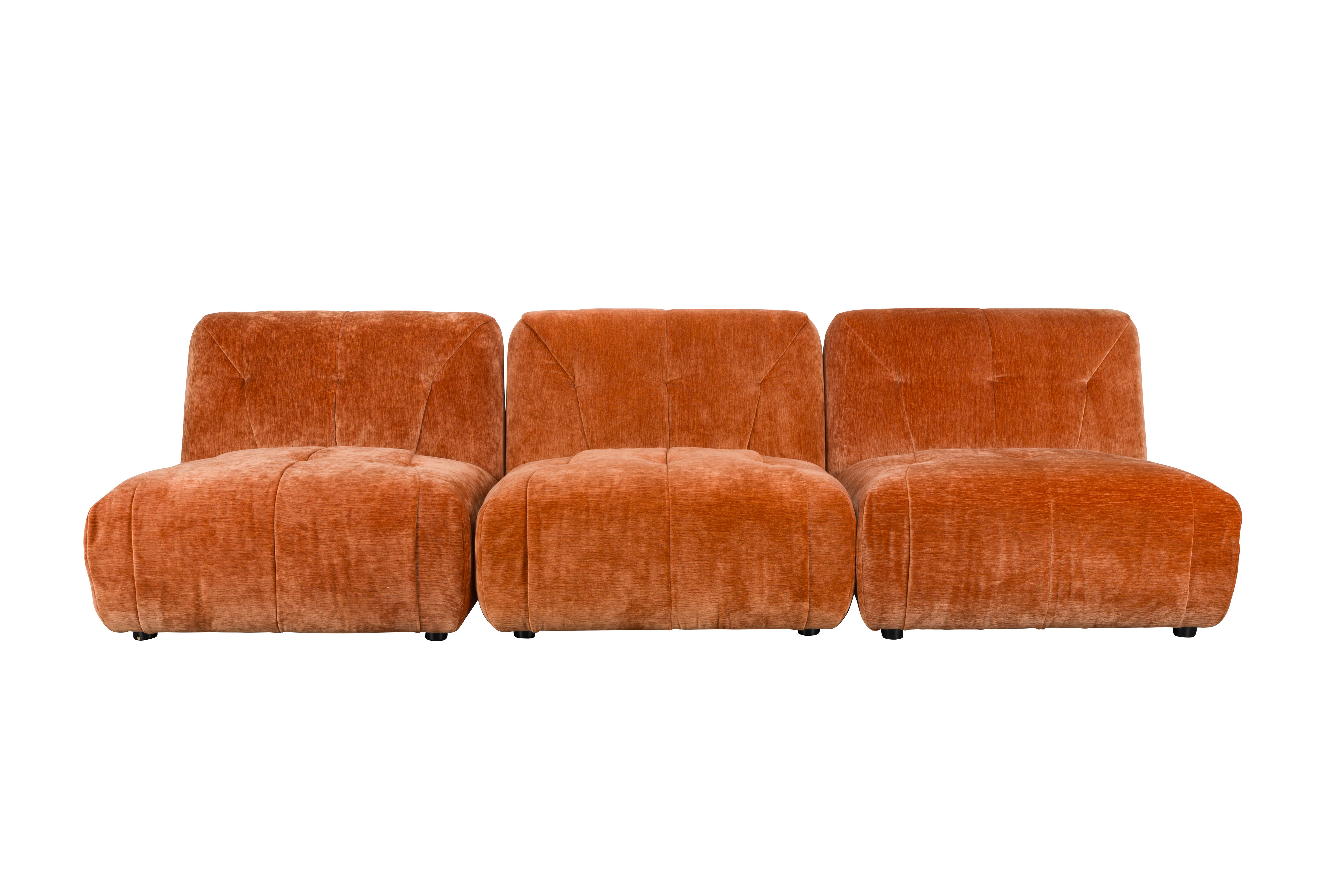 Sofa 3-Sitzer GIADA braunes Velvet