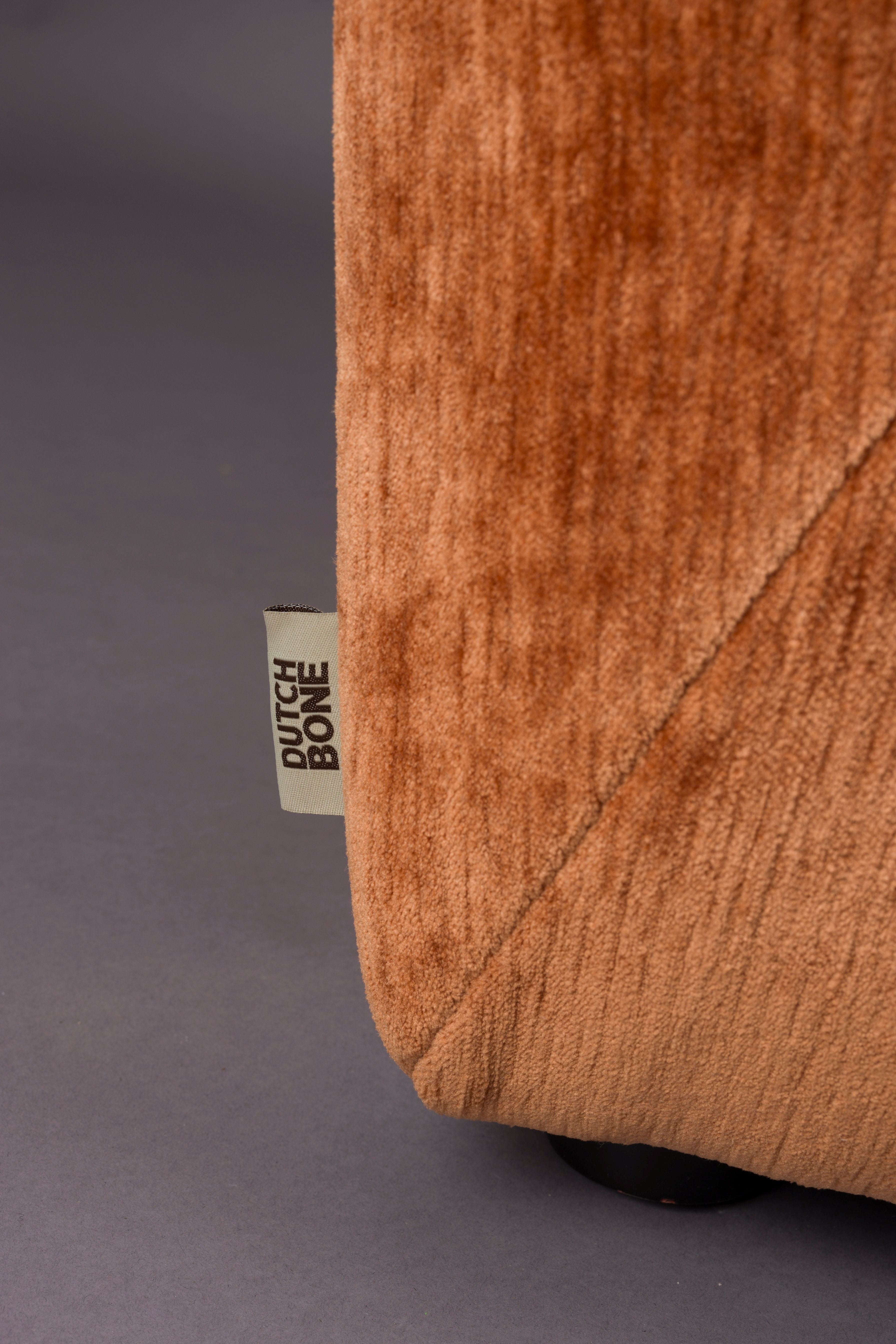 Sofa 3-Sitzer GIADA braunes Velvet