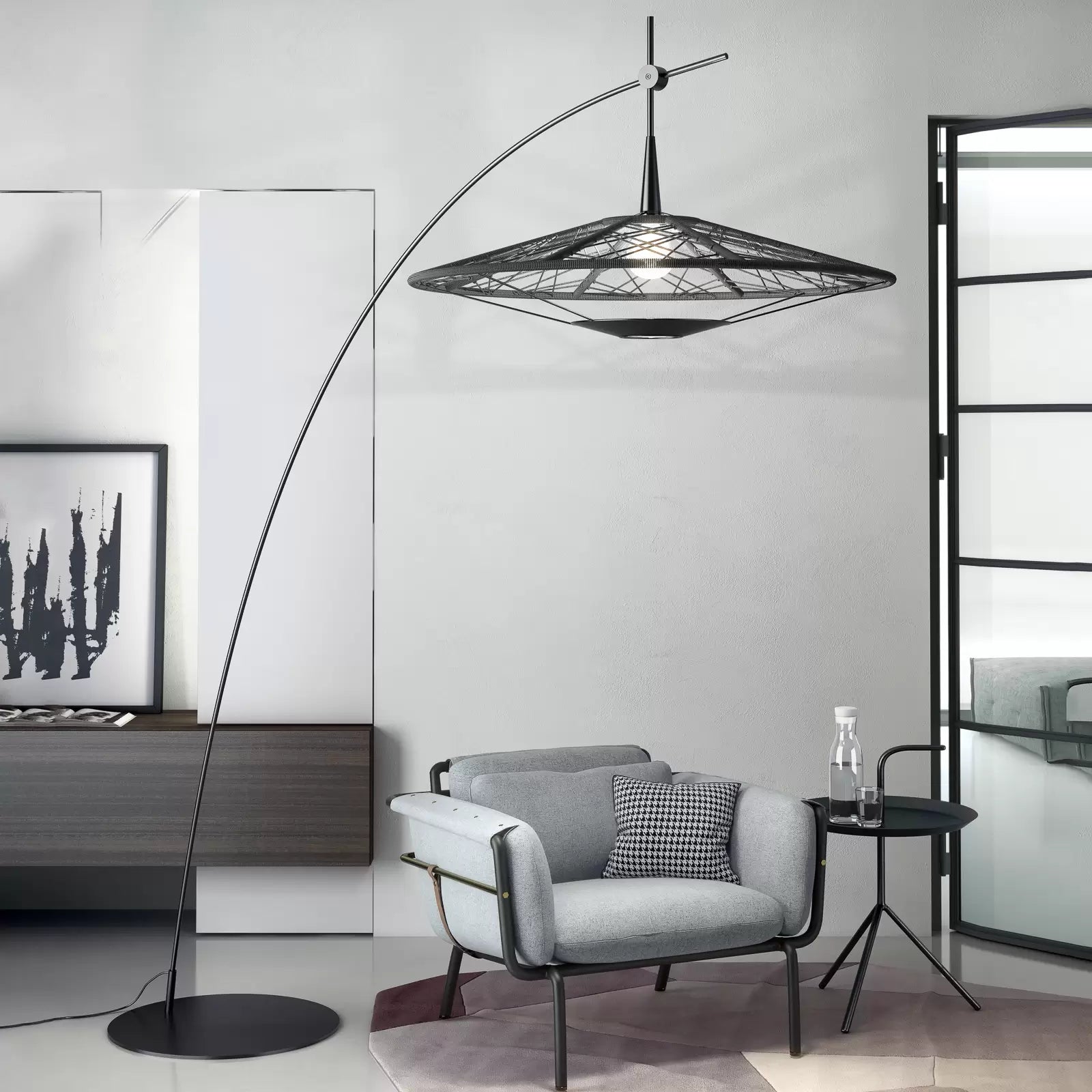 CARPA black arc floor lamp