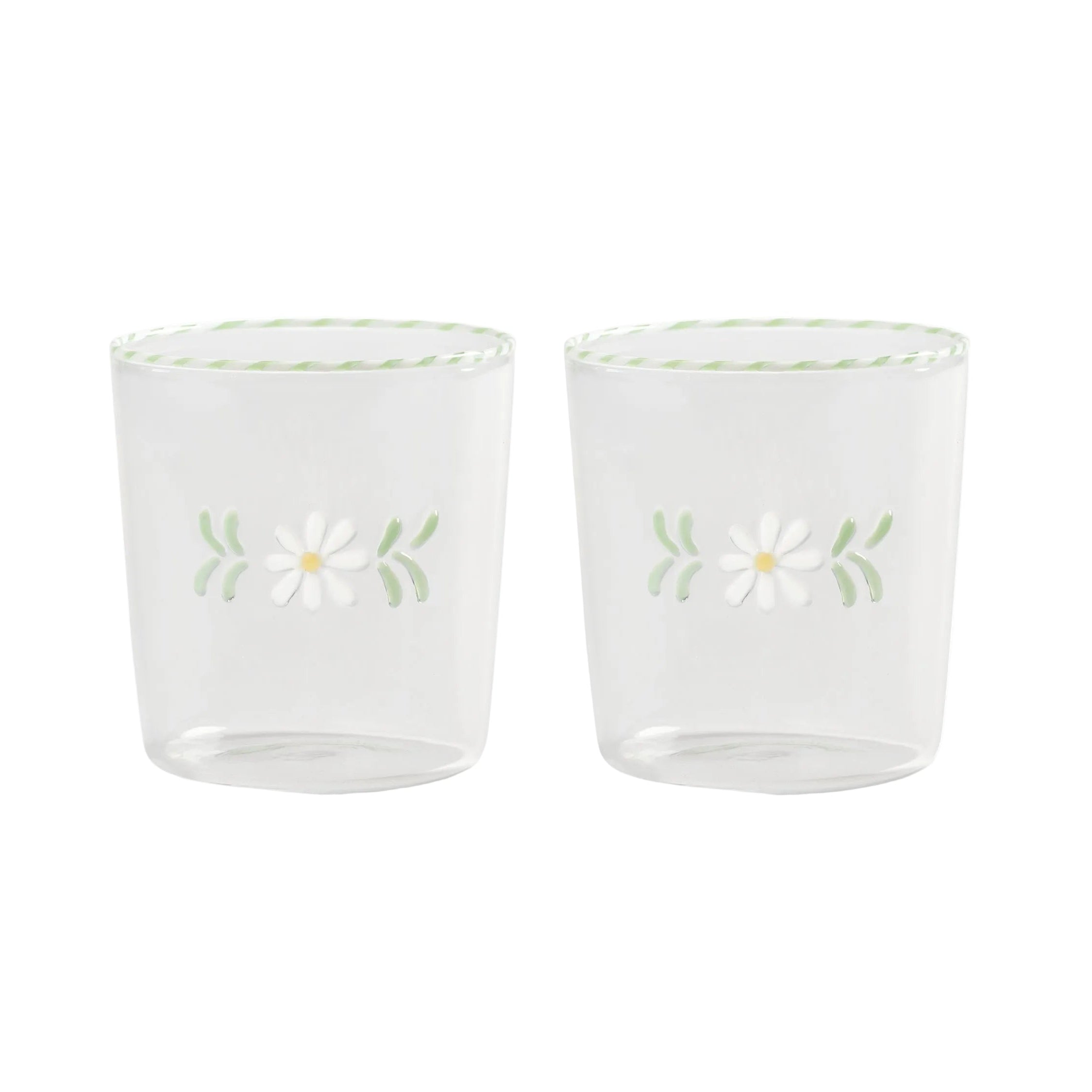FLORA Glasses Set with Floral Motif