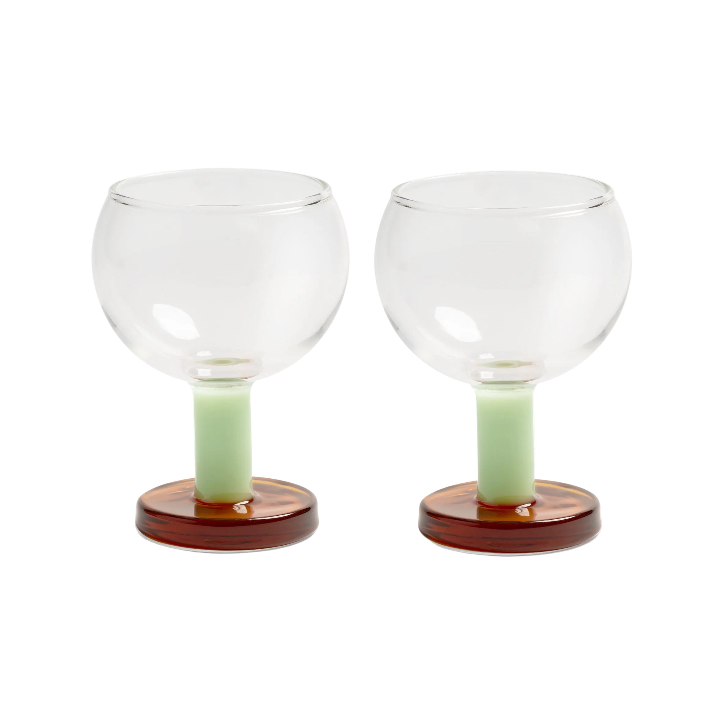 CANTINE Amber Glasses Set with Green