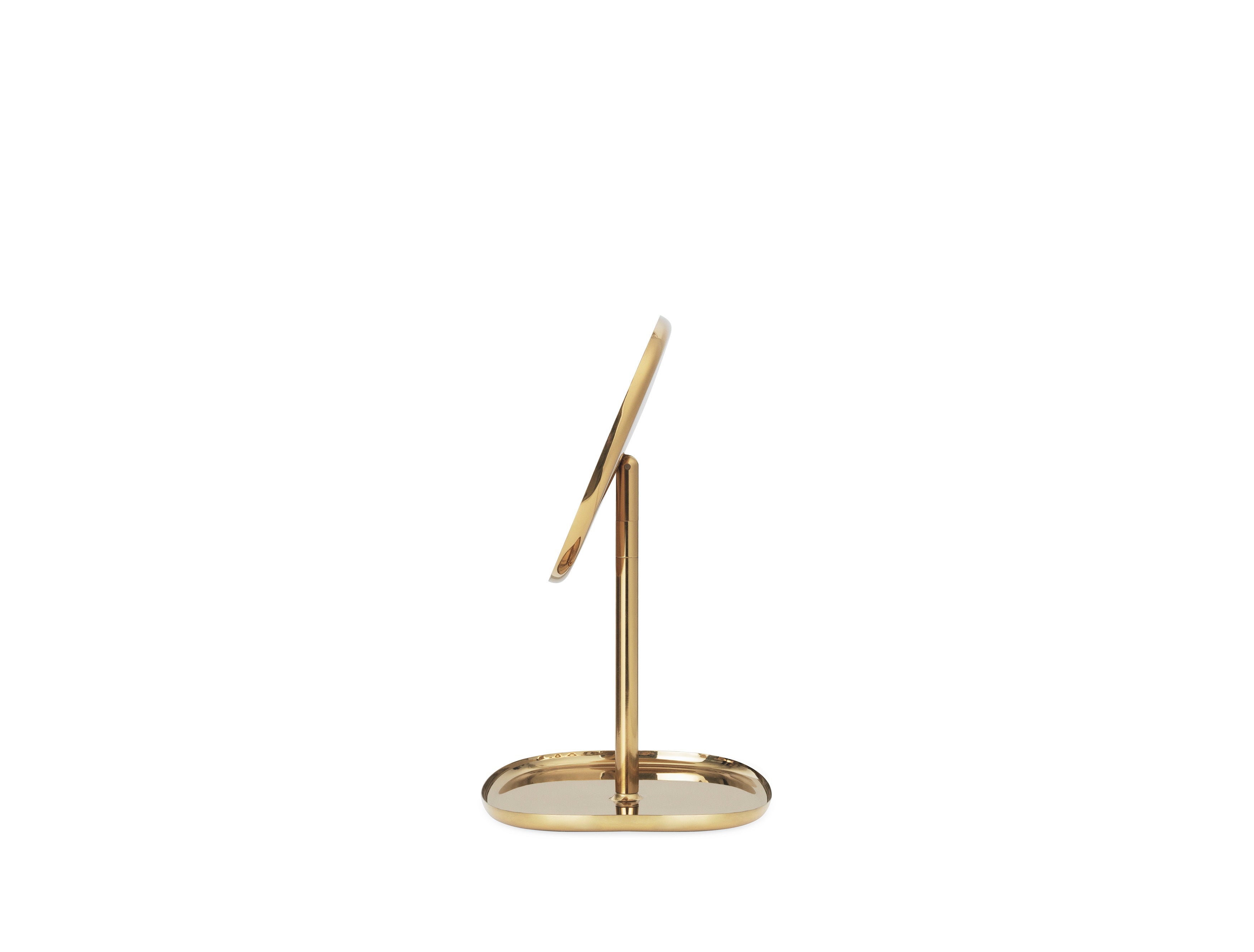 FLIP mirror with brass-plated base