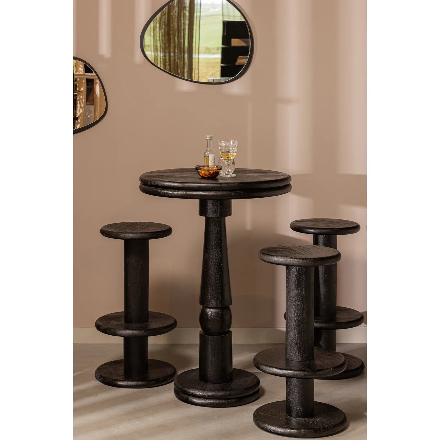 Bar stool flats mango wood