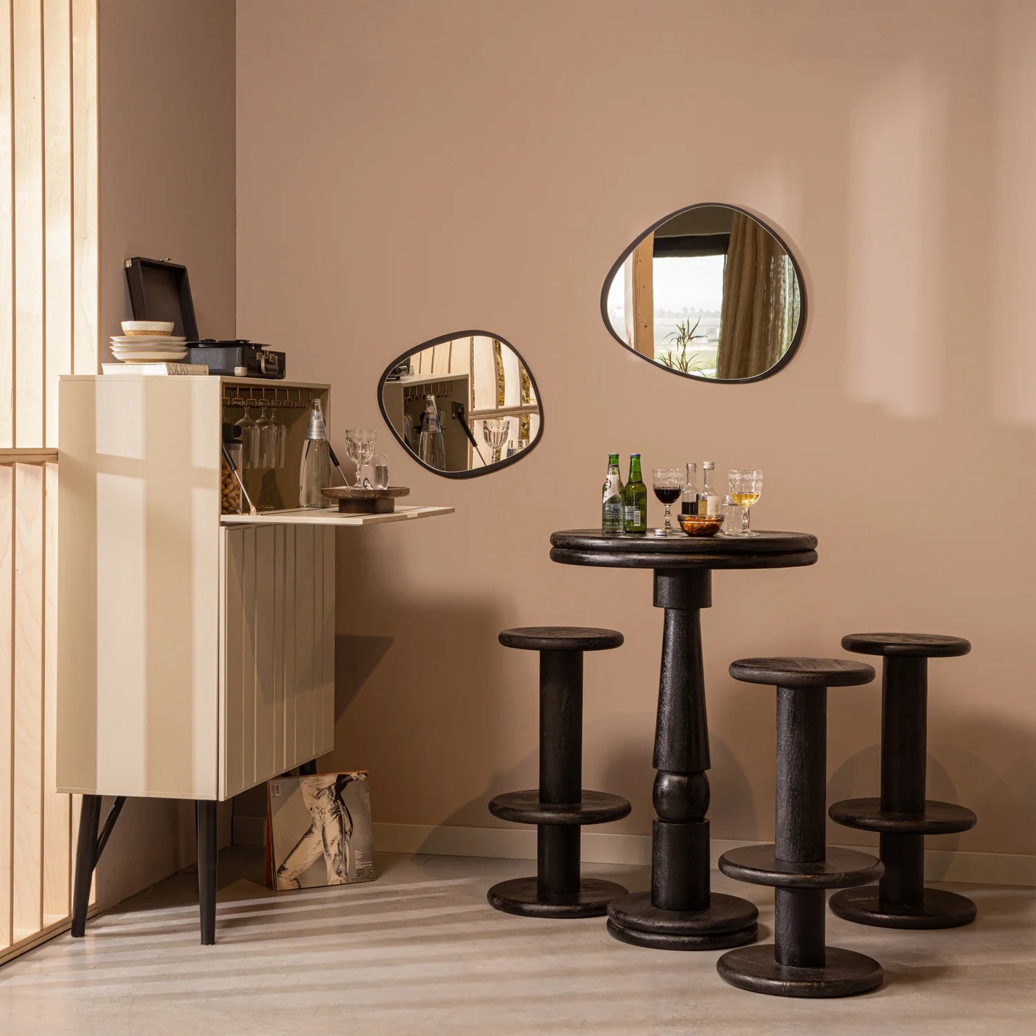 Bar stool flats mango wood