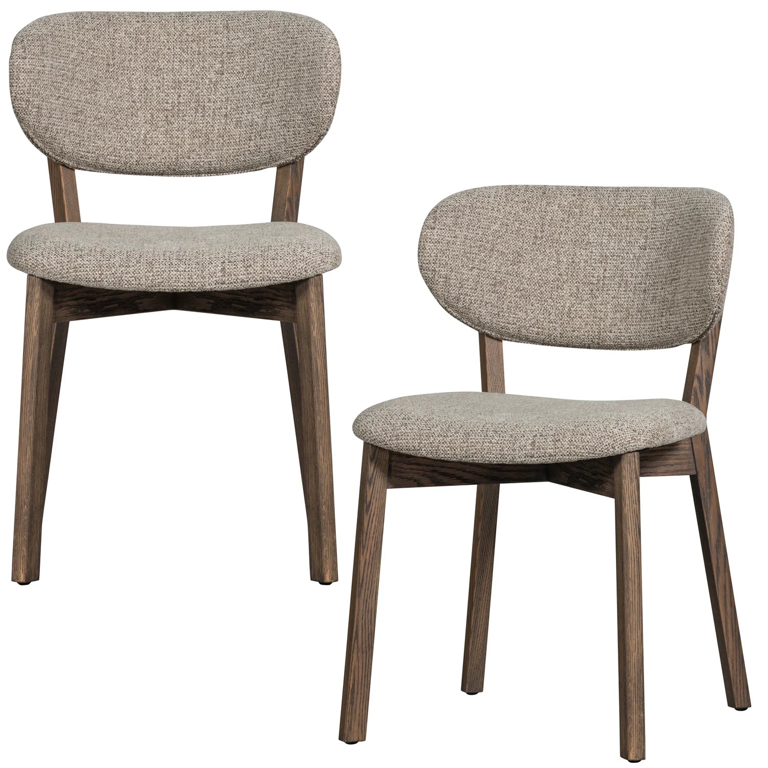 UDAR chair in gray-brown with a dark brown wooden base
