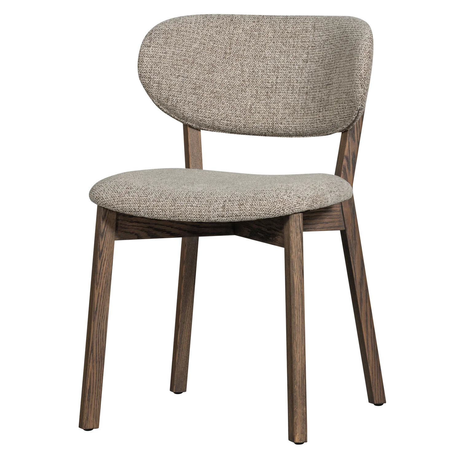 UDAR chair in gray-brown with a dark brown wooden base