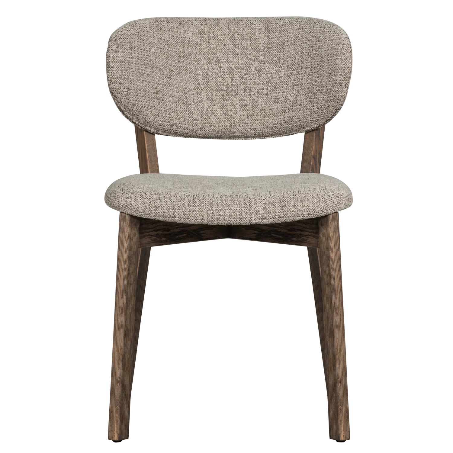 UDAR chair in gray-brown with a dark brown wooden base