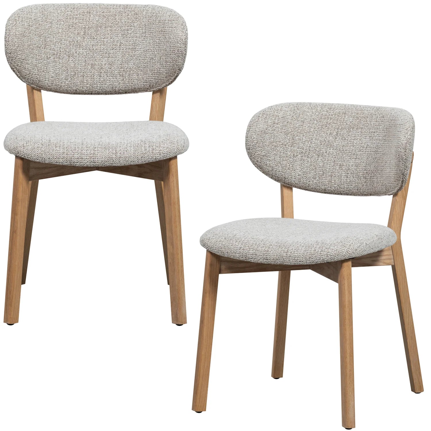 Stuhl UDAR grau-beige mit Holzgestell