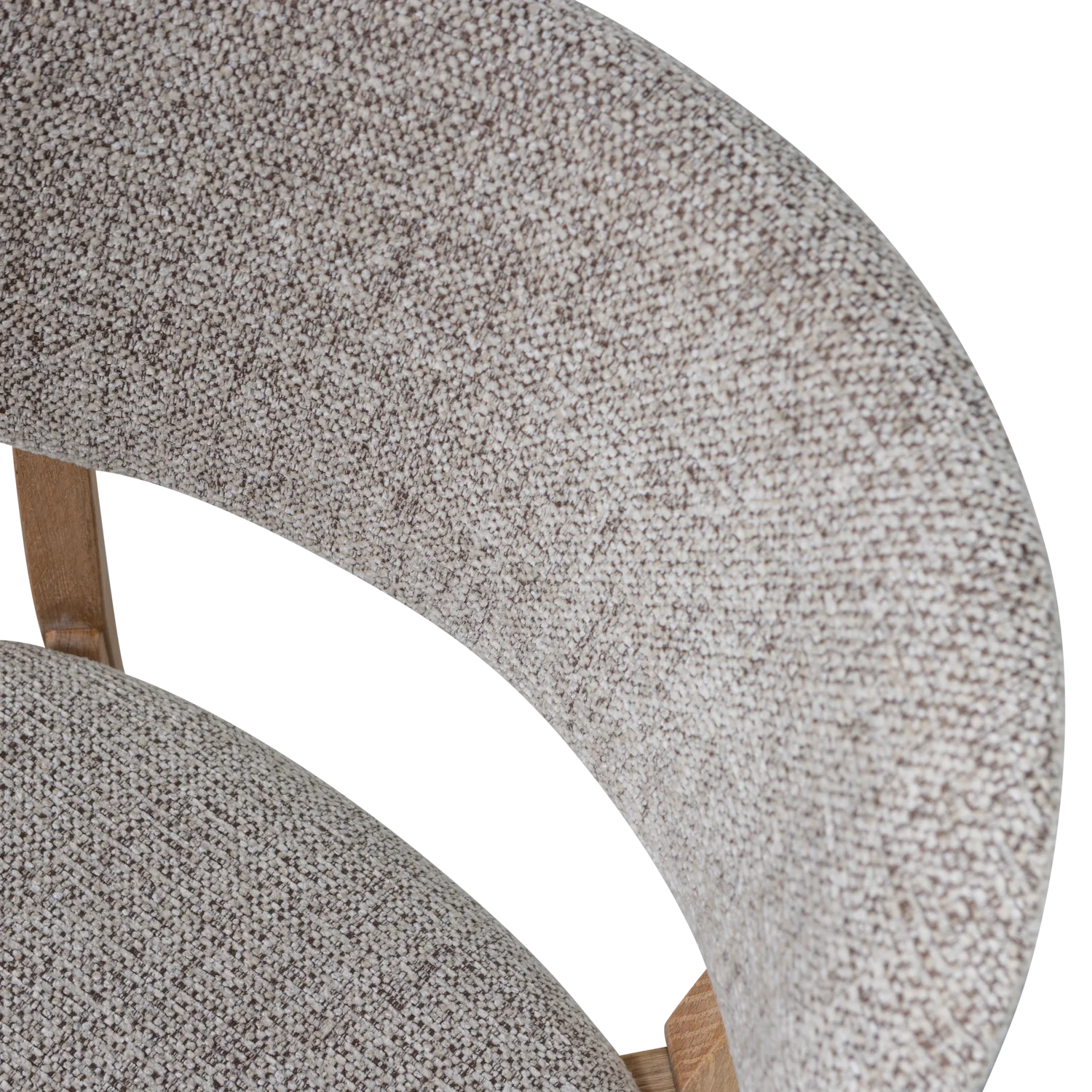 Stuhl UDAR grau-beige mit Holzgestell