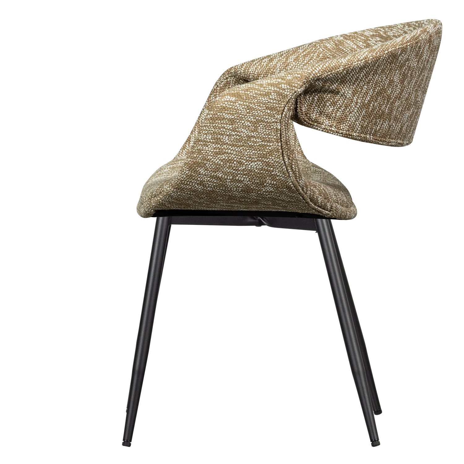 YOSSI Armchair beige with black metal base