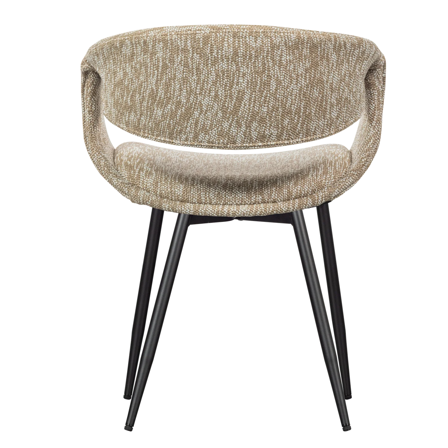 YOSSI Armchair beige with black metal base