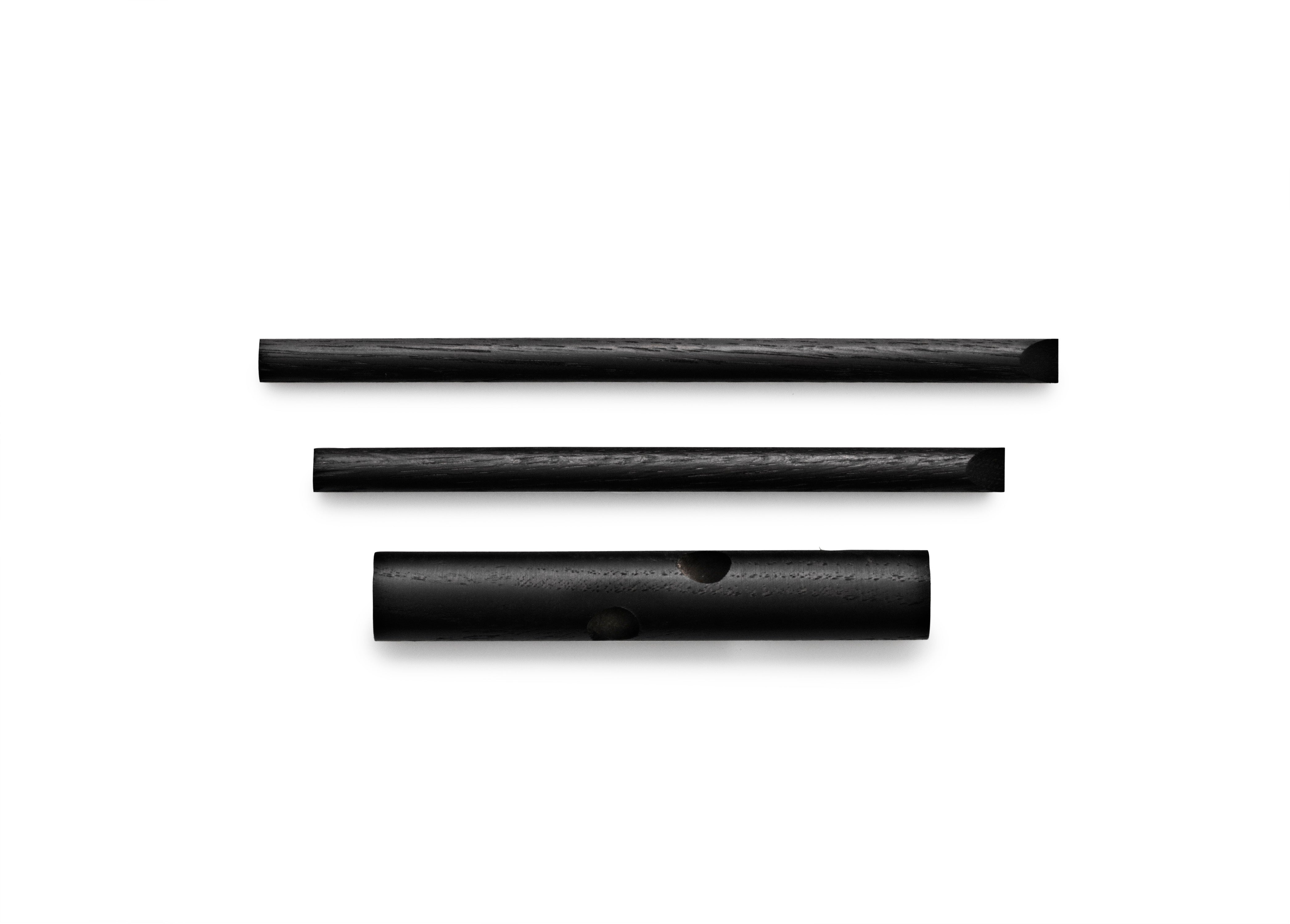 STICKS coat rack set black oak wood