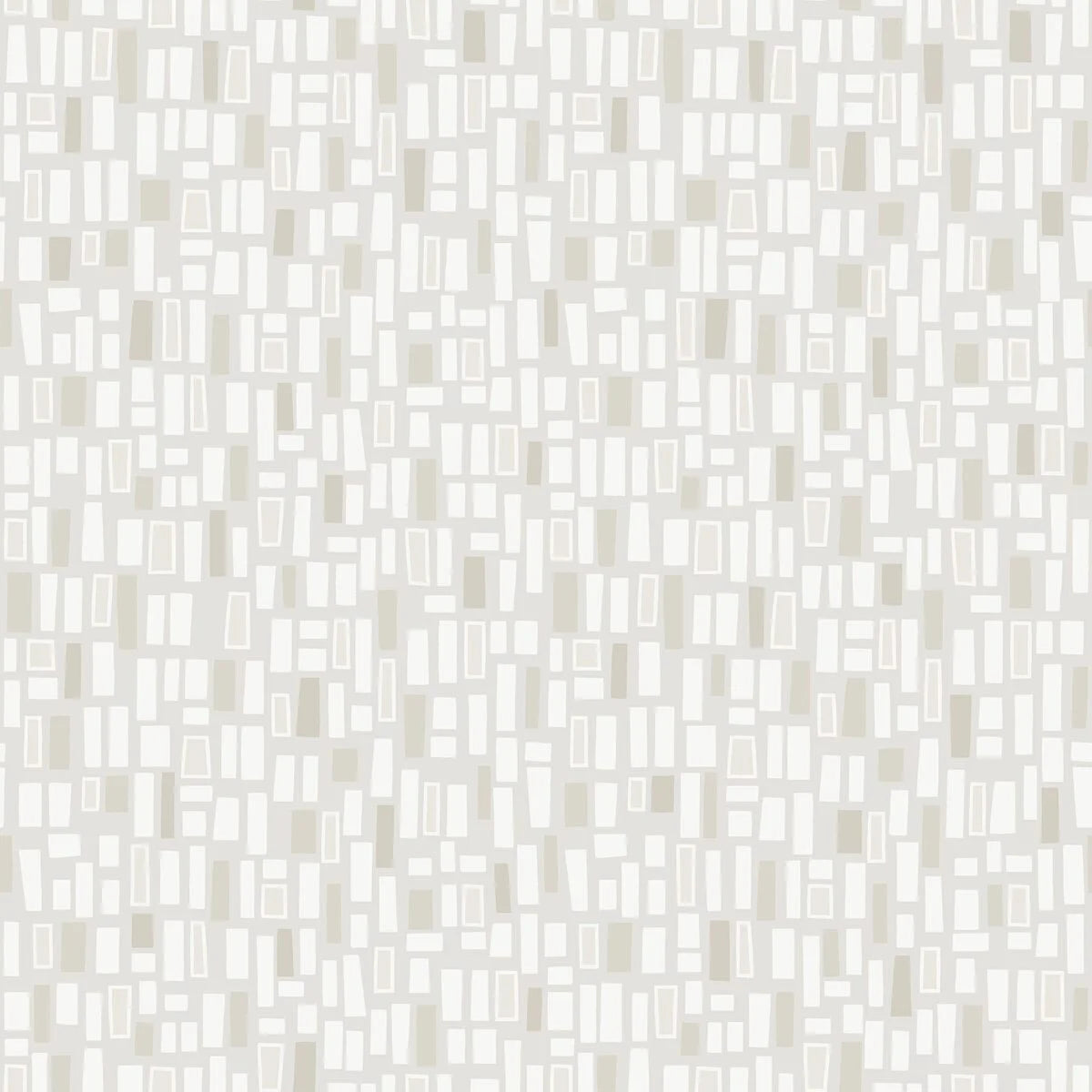 Non-woven paper wallpaper with geometric pattern ELVIS gray-green with white