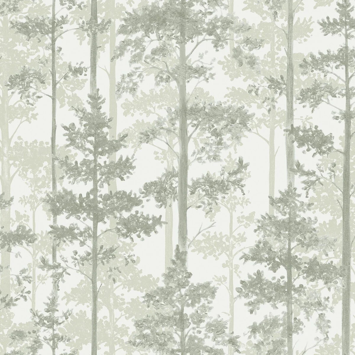Non-woven paper wallpaper with a plant pattern RONJA light green