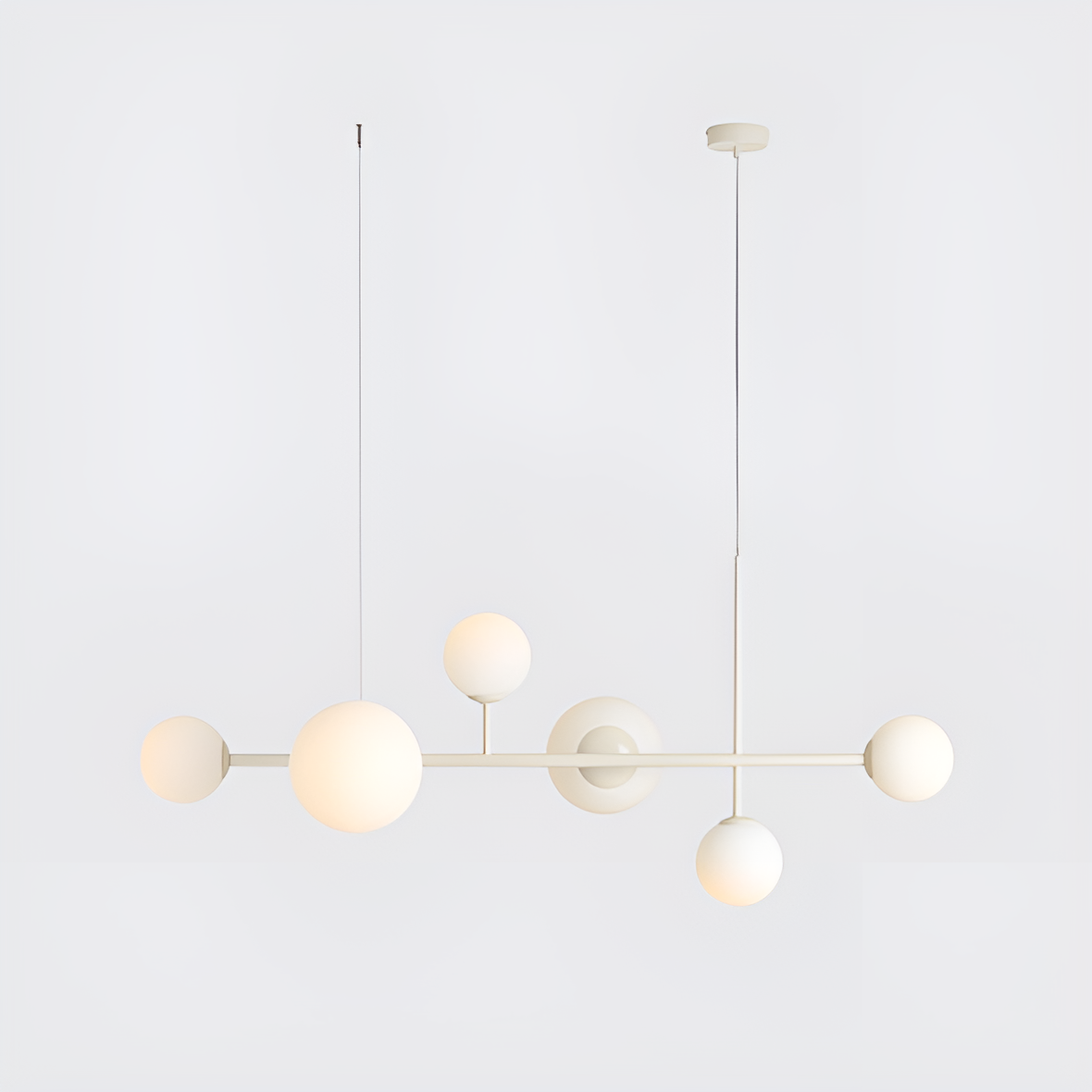 DIONE HEXA cremefarbene Pendelleuchte