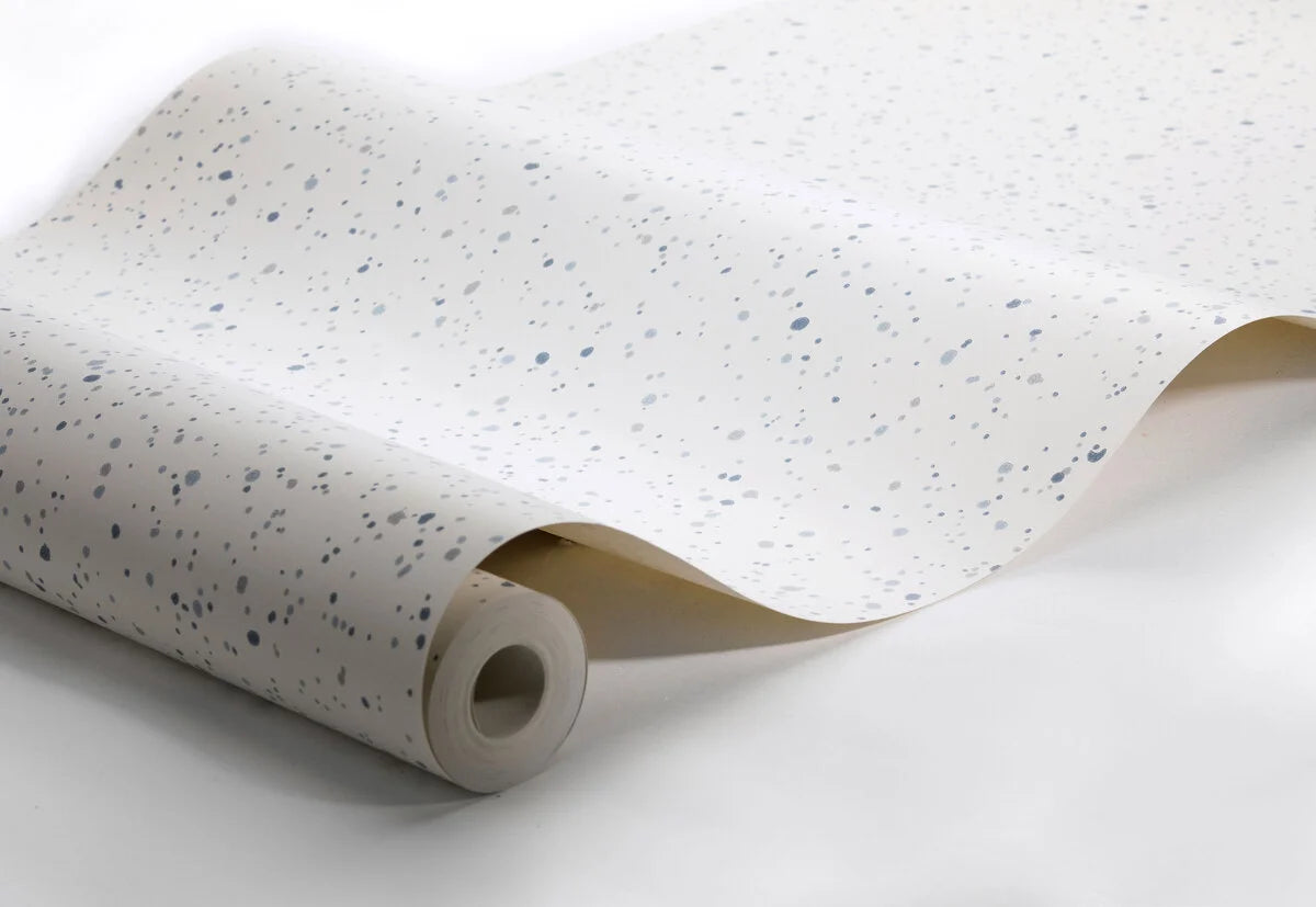 Non-woven paper wallpaper with dots JOHAN warm white