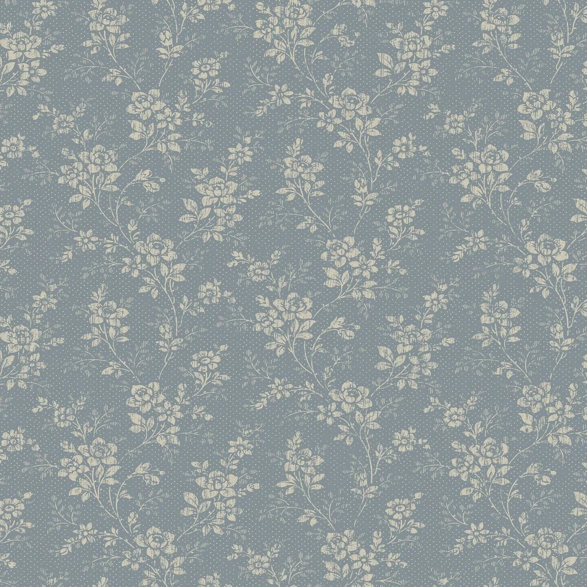 Light Blue Floral Pattern Wallpaper HIP ROSE with Beige