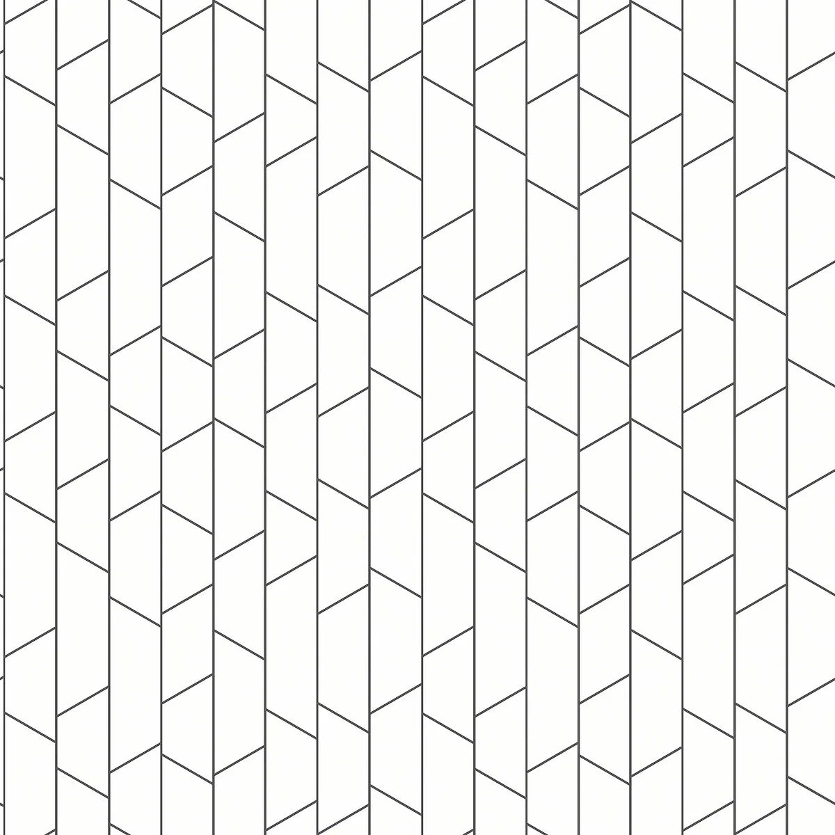 Non-woven paper wallpaper with geometric pattern ANGLE white