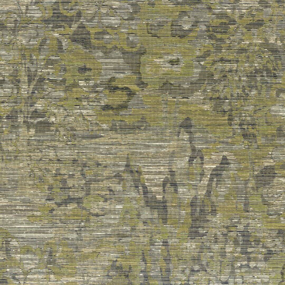 Textile wallpaper with a plant pattern VERDURE - VERT green