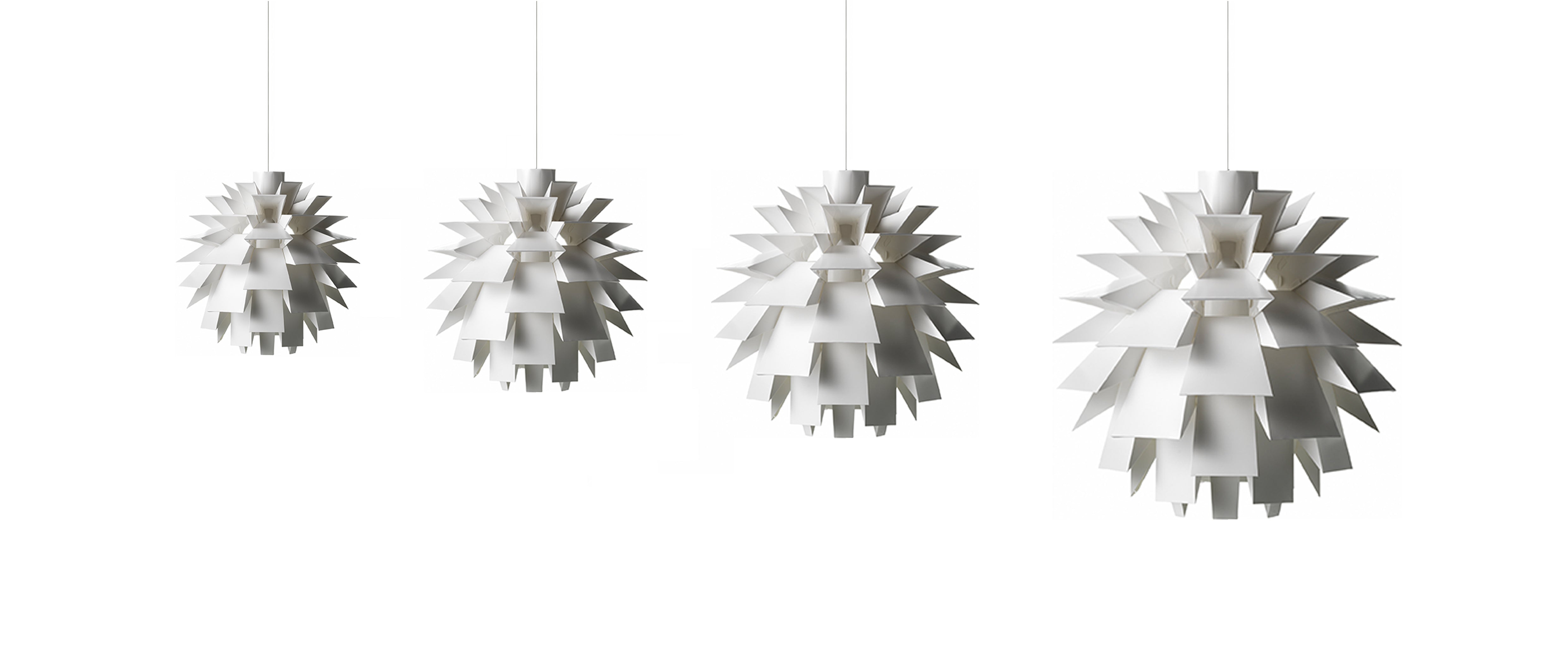 White pendant lamp shade NORM 69
