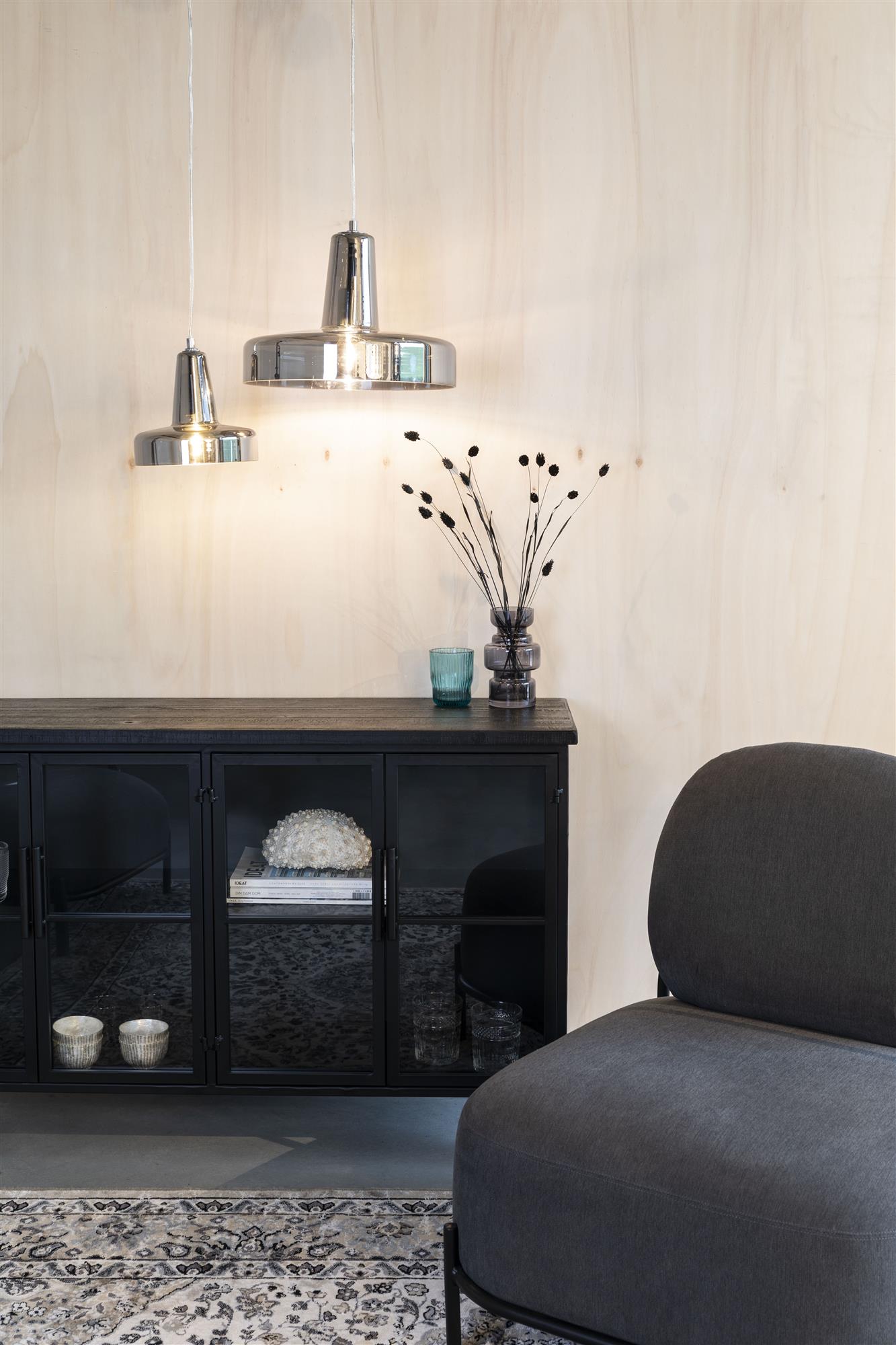 ANSHIN pendant lamp smoked glass