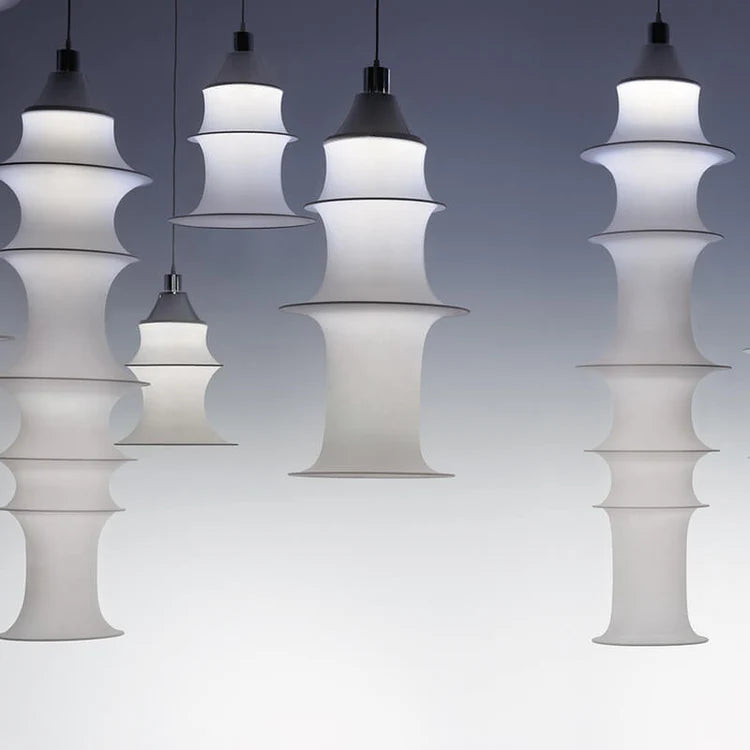 Falkland hanging lamp white fabric