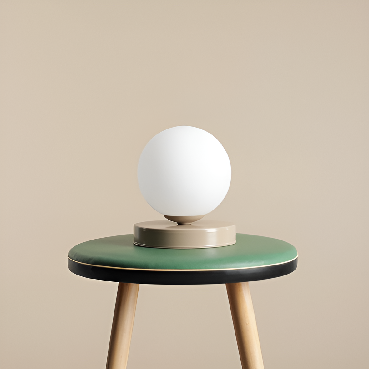 Tischleuchte BALL beige