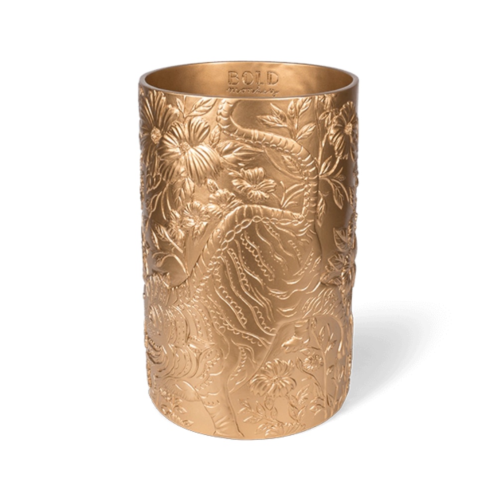 Vase SONGS OF THE NIGHT TIGER gold