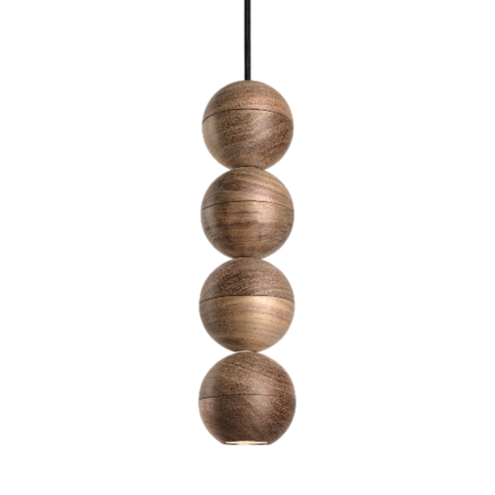 WOODOO Pendelleuchte aus massivem Nussbaumholz