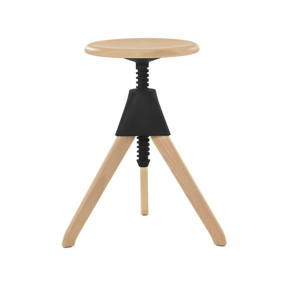 TOM & JERRY Verstellhocker Buchenholz