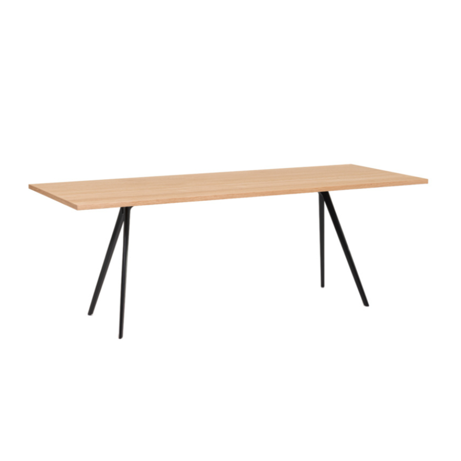 BAGUETTE Tisch mit schwarzem Aluminiumgestell