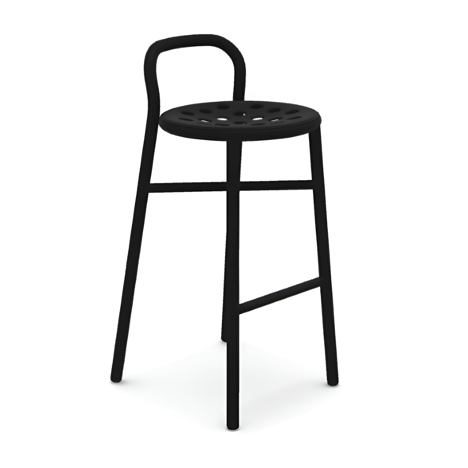 Outdoor stool PIPE black