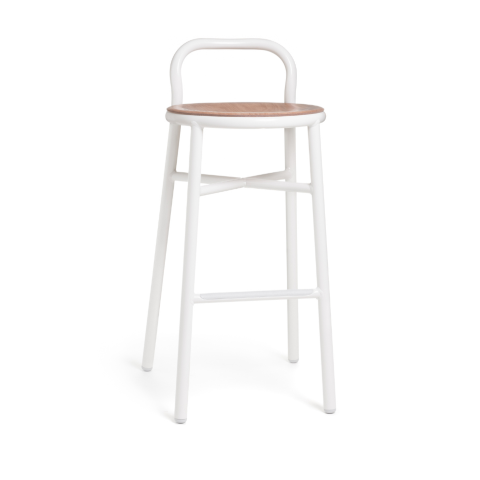 PIPE Hocker helles Buchenholz