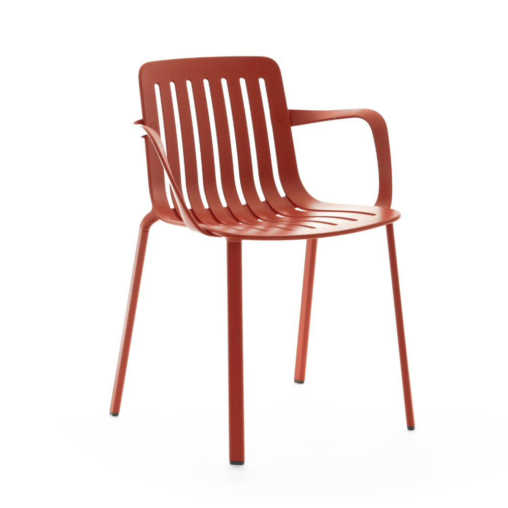 Externer Stuhl mit Armlehnen Platon Red