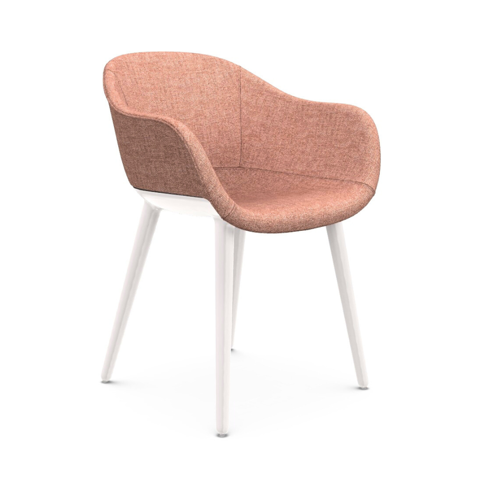 CYBORG LADY chair in pink with a white base