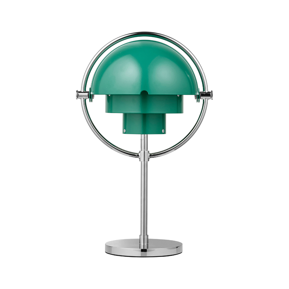MULTI-LITE portable lamp green with chrome base