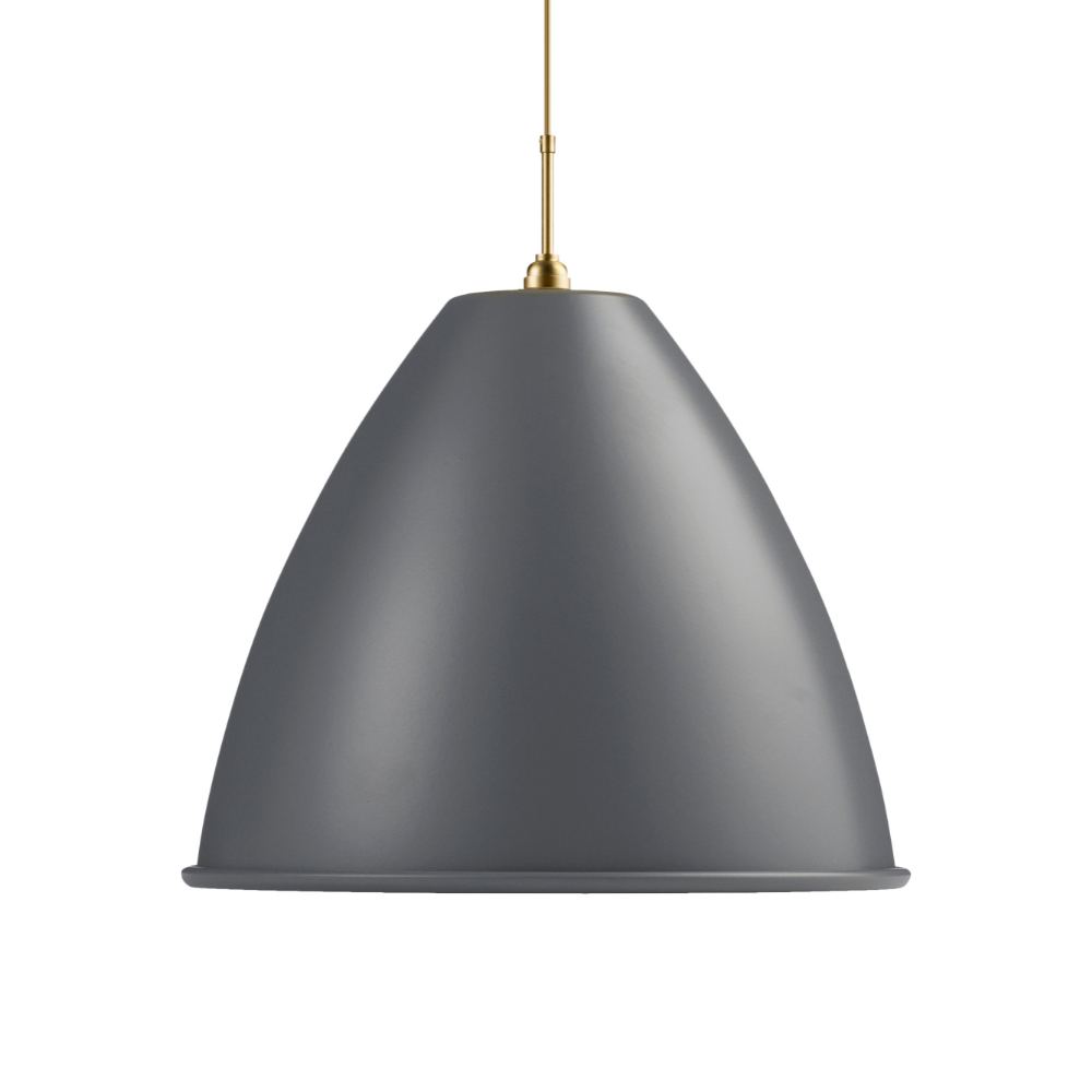 Pendelleuchte BESTLITE BL9 Messing mit grauem Schirm
