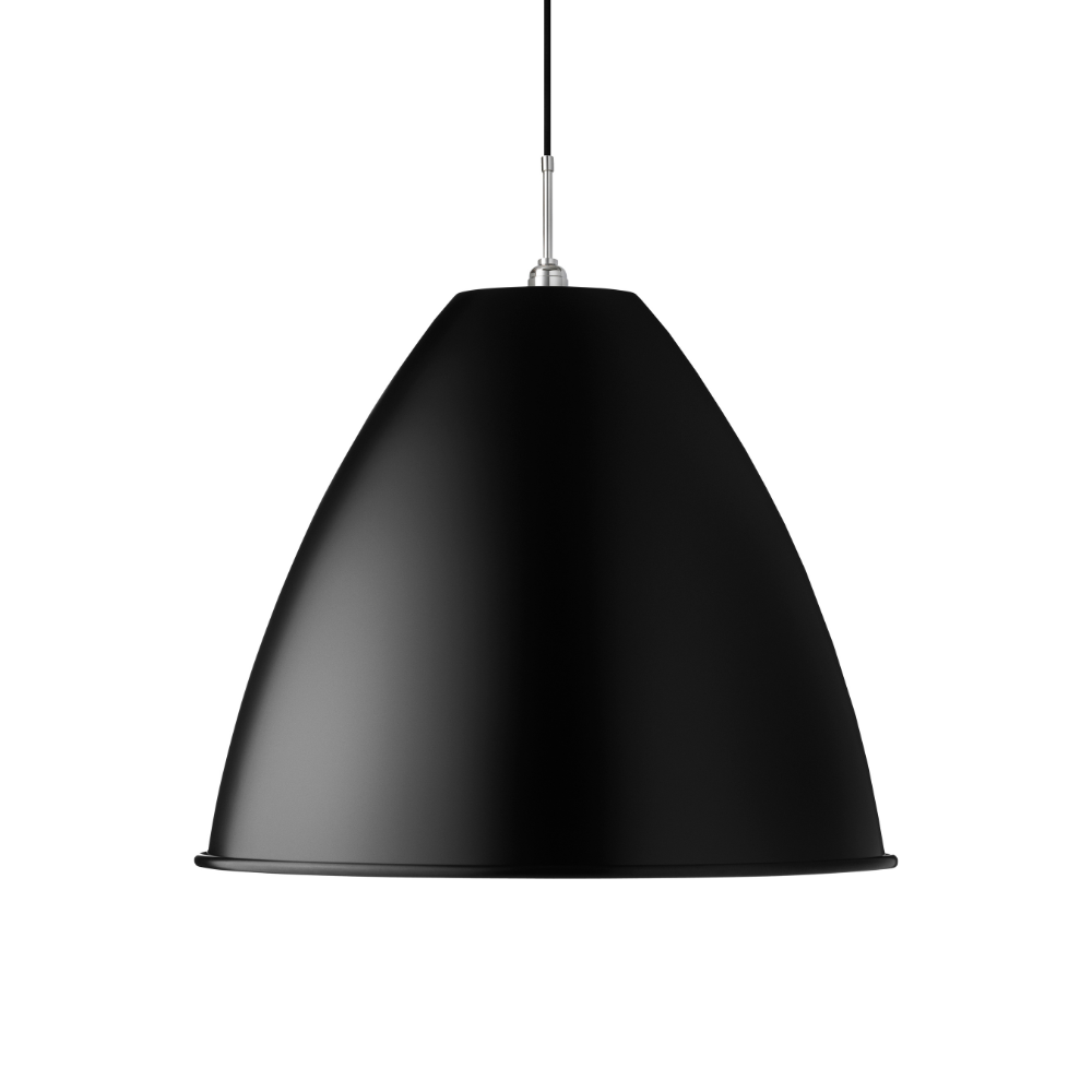 Pendelleuchte BESTLITE BL9 Chrom mit schwarzem Schirm