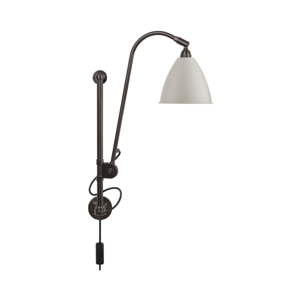 Wandleuchte BESTLITE BL5 schwarz mit cremefarbenem Schirm