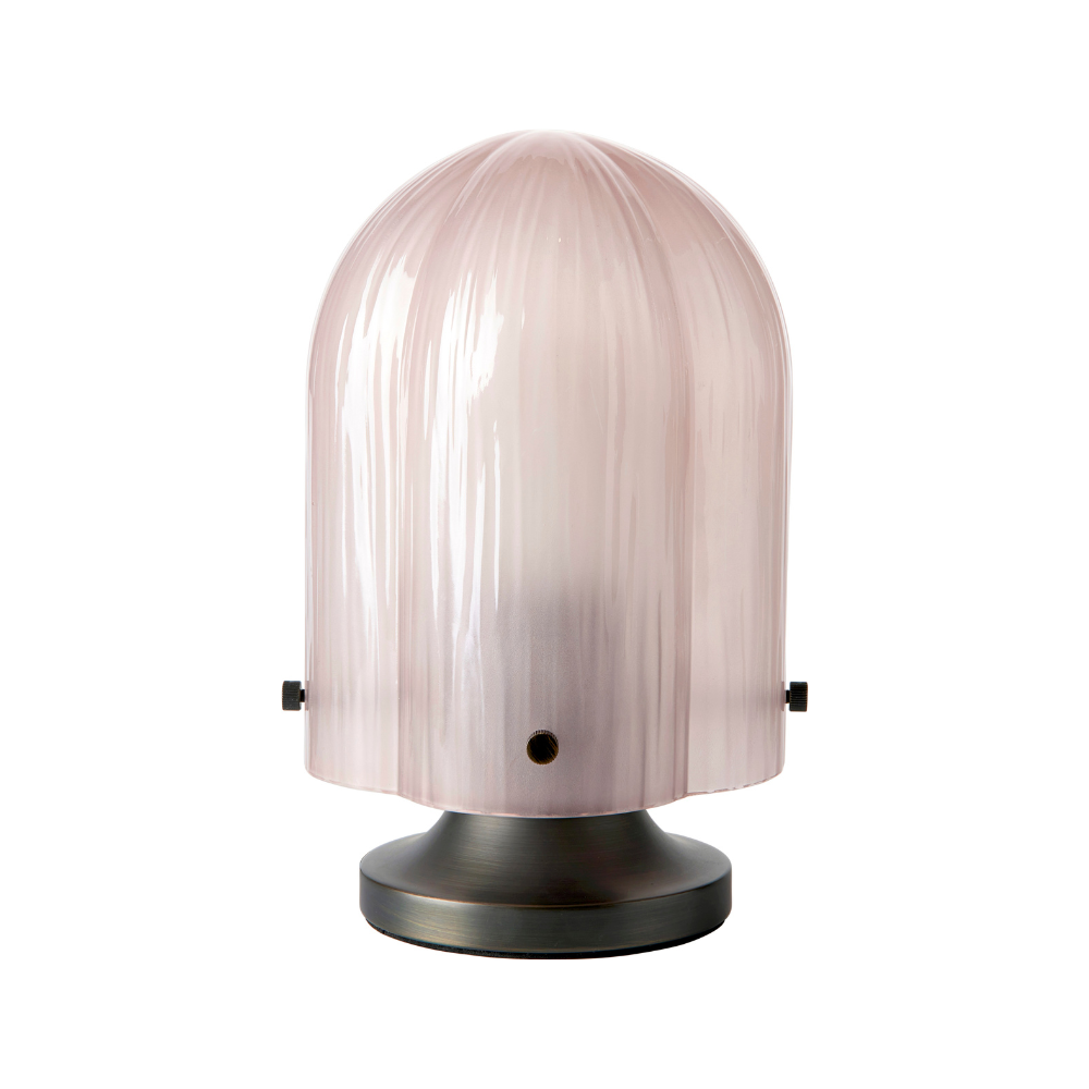 Tischlampe SEINE rosa Glas