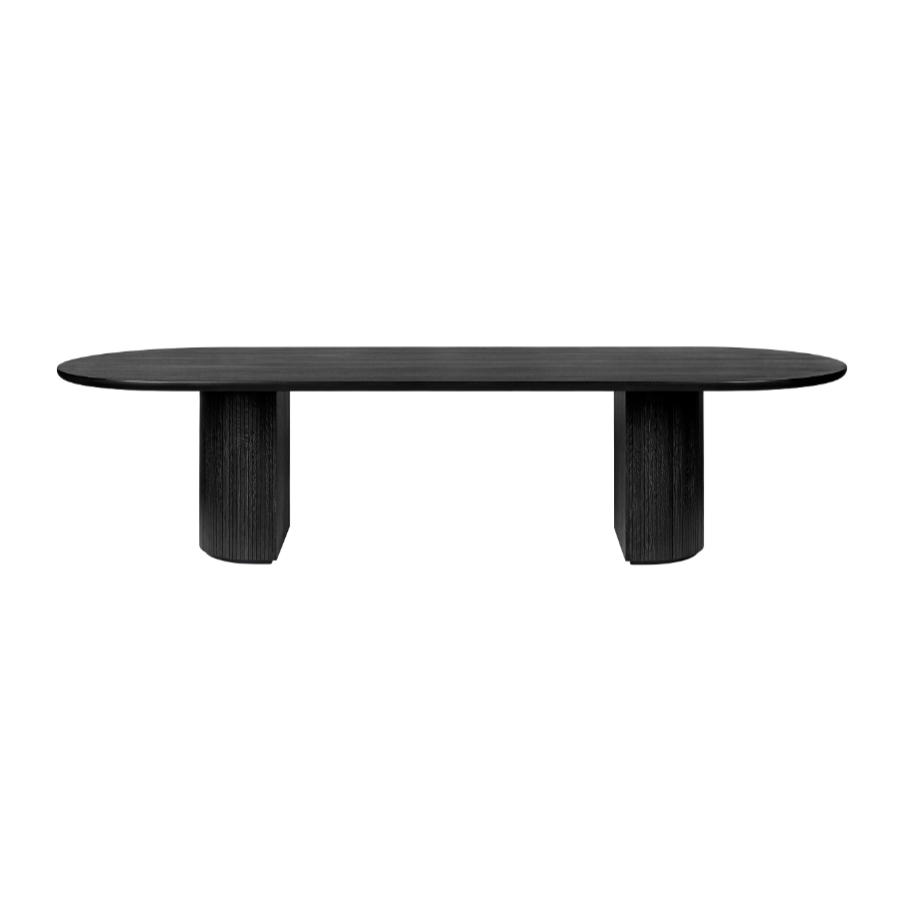Tisch MOON schwarz Eichenfurnier